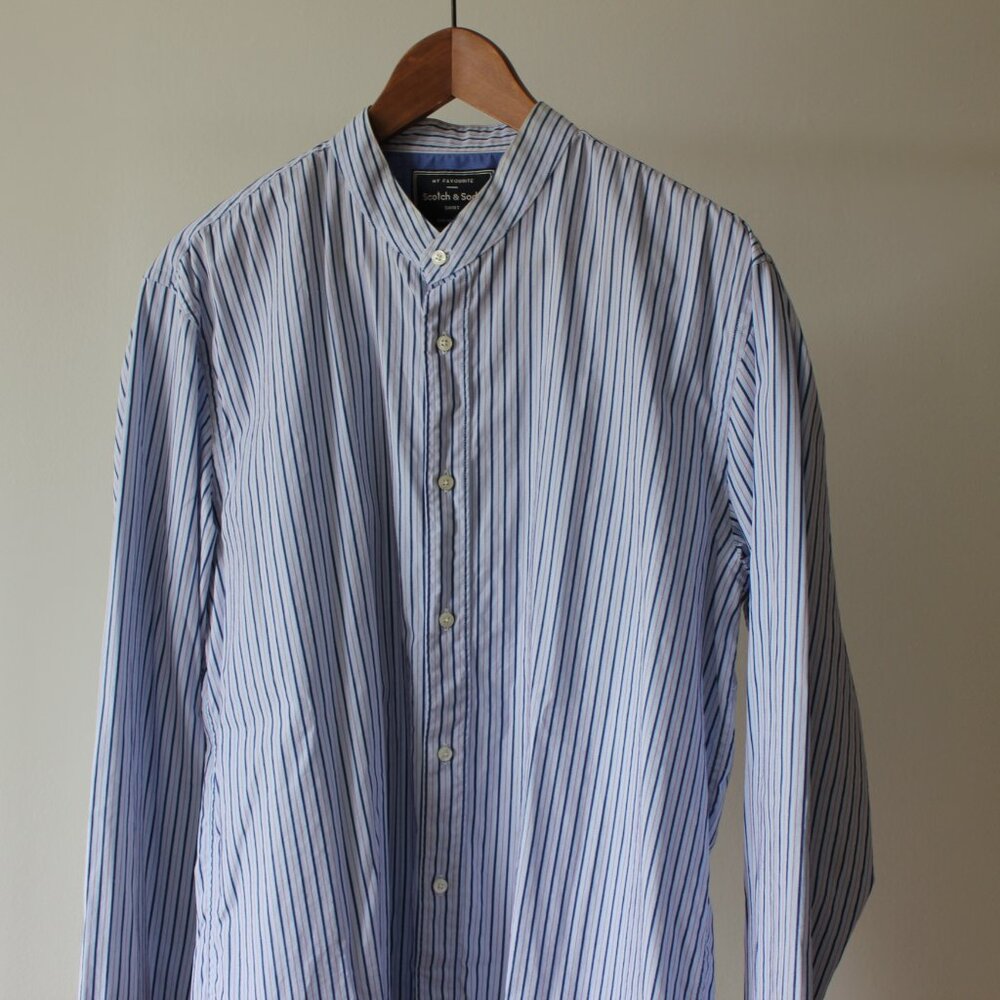 Scotch & Soda Blue Striped Shirt